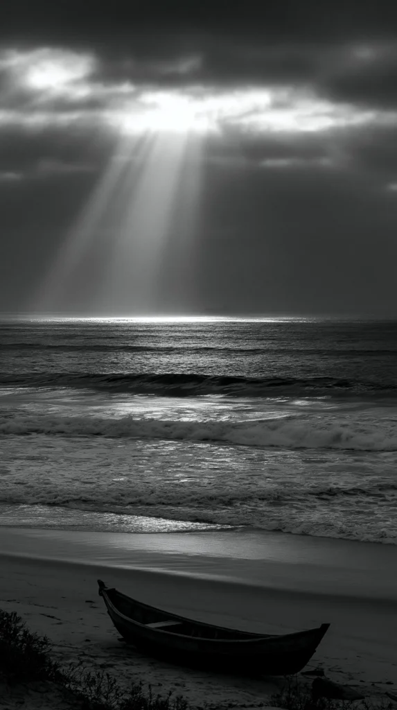 black and white beach aesthetic