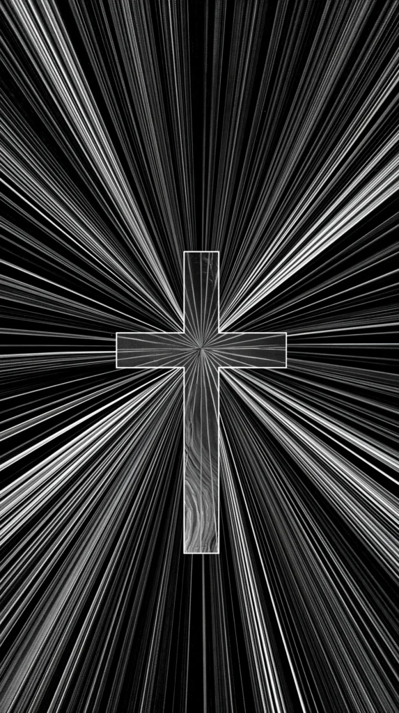 black and white Christain aesthetic image