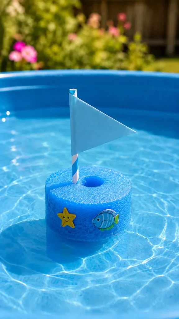 floating pool noodle boat