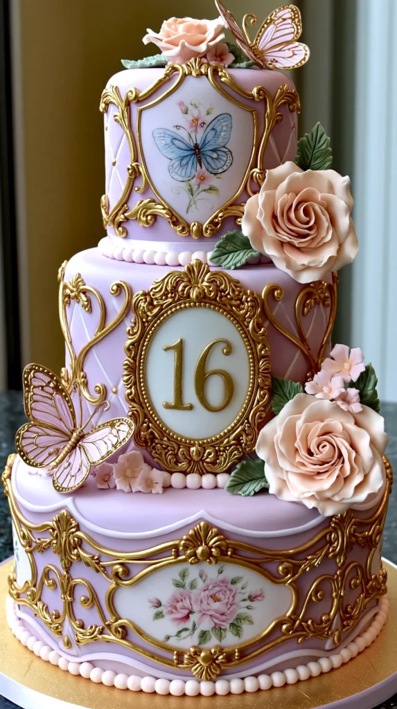 sweet 16 party planning, 3-tiered cake