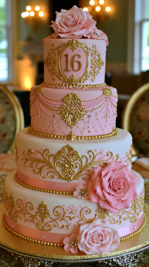 multi-tiered cake